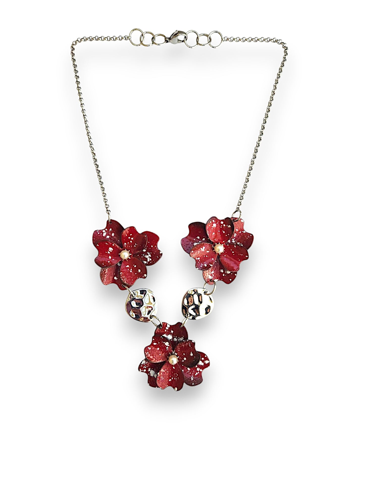 Red 3-Way Blossom Necklace