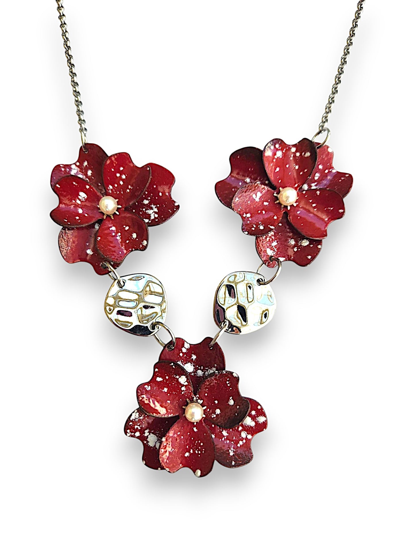 Red 3-Way Blossom Necklace