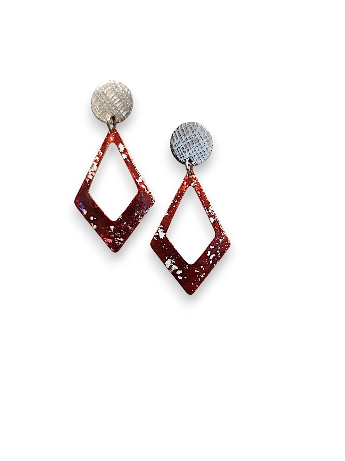 Red Powdercoated Earrings