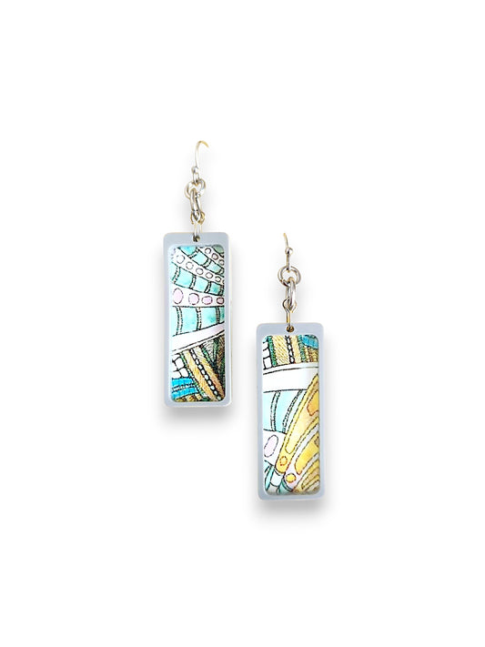 Cadre - Gray Deco Earrings