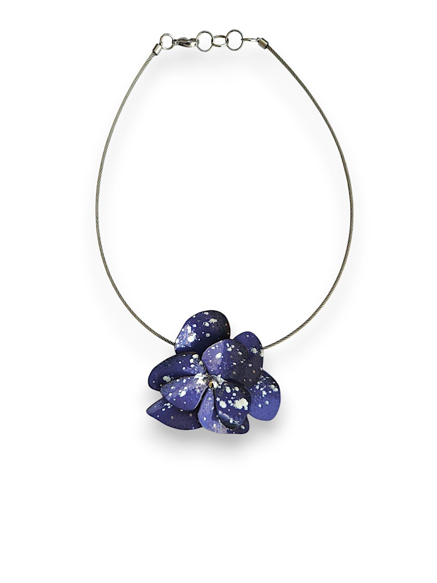 Large Purple Blossom Necklace