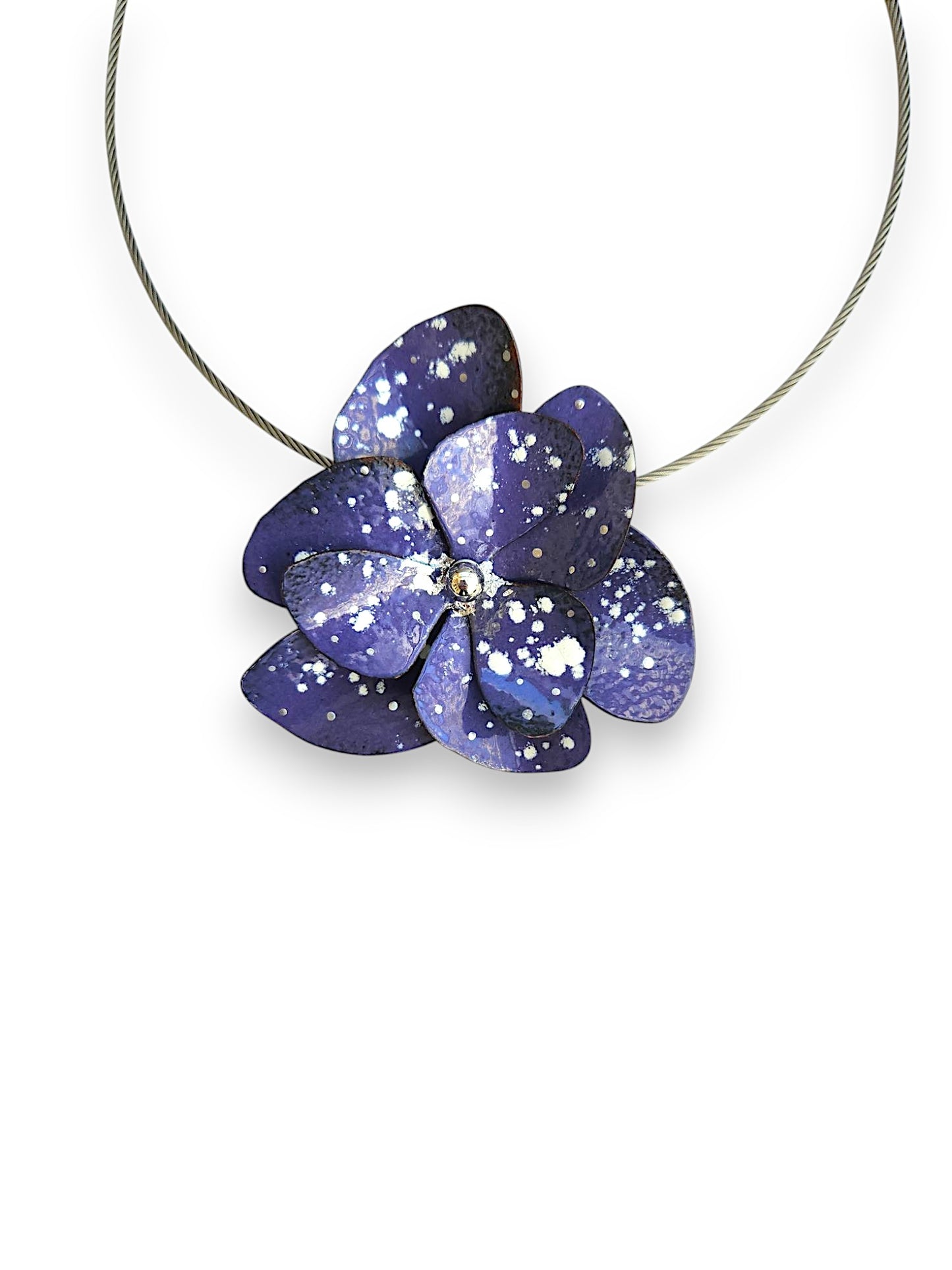 Large Purple Blossom Necklace