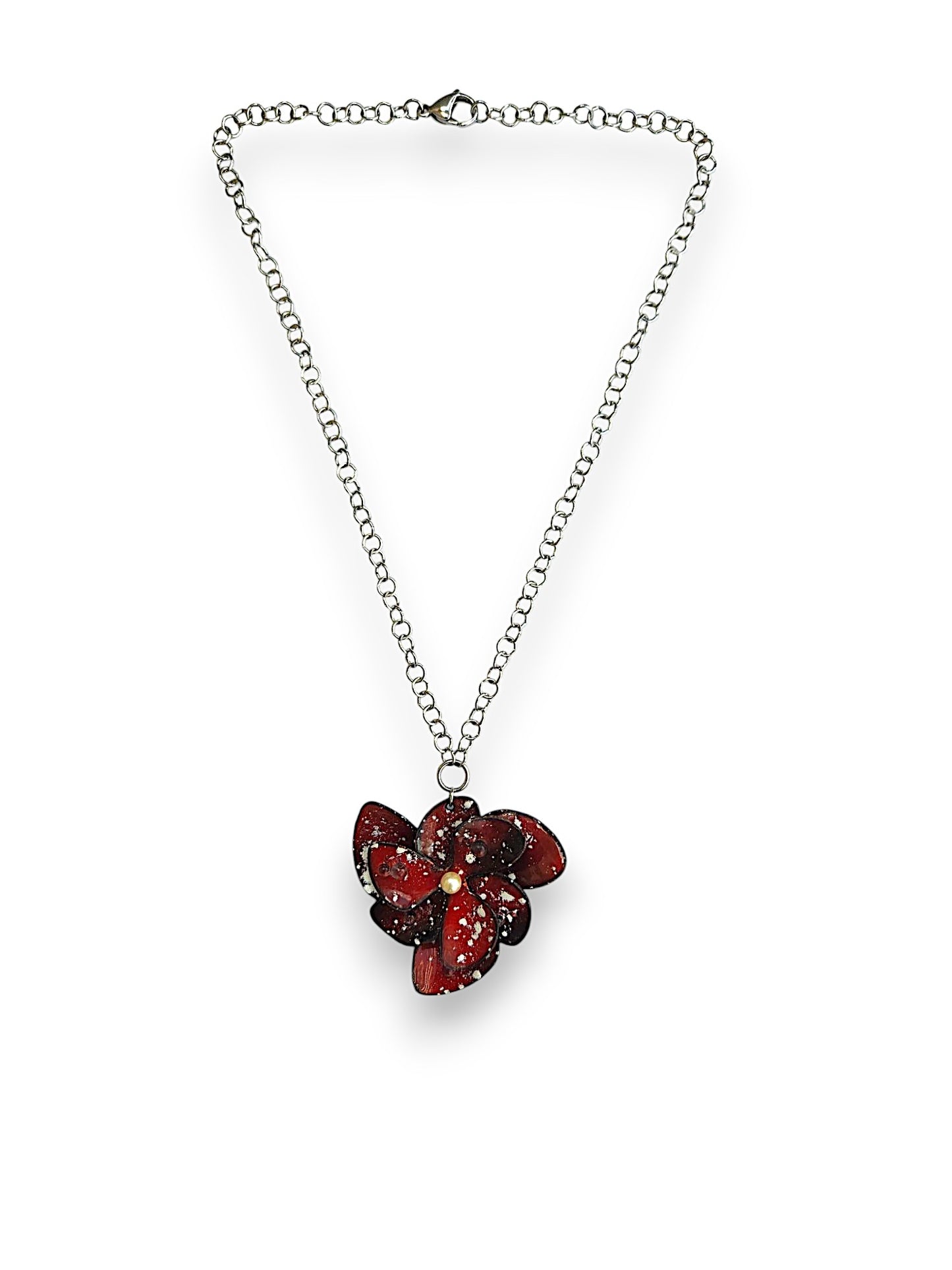 Petite Red Blossom Necklace