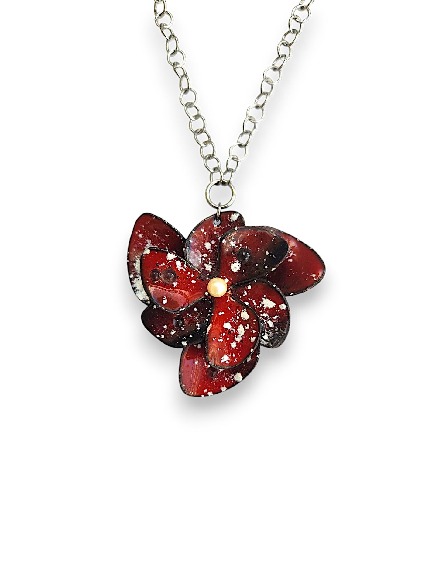 Petite Red Blossom Necklace