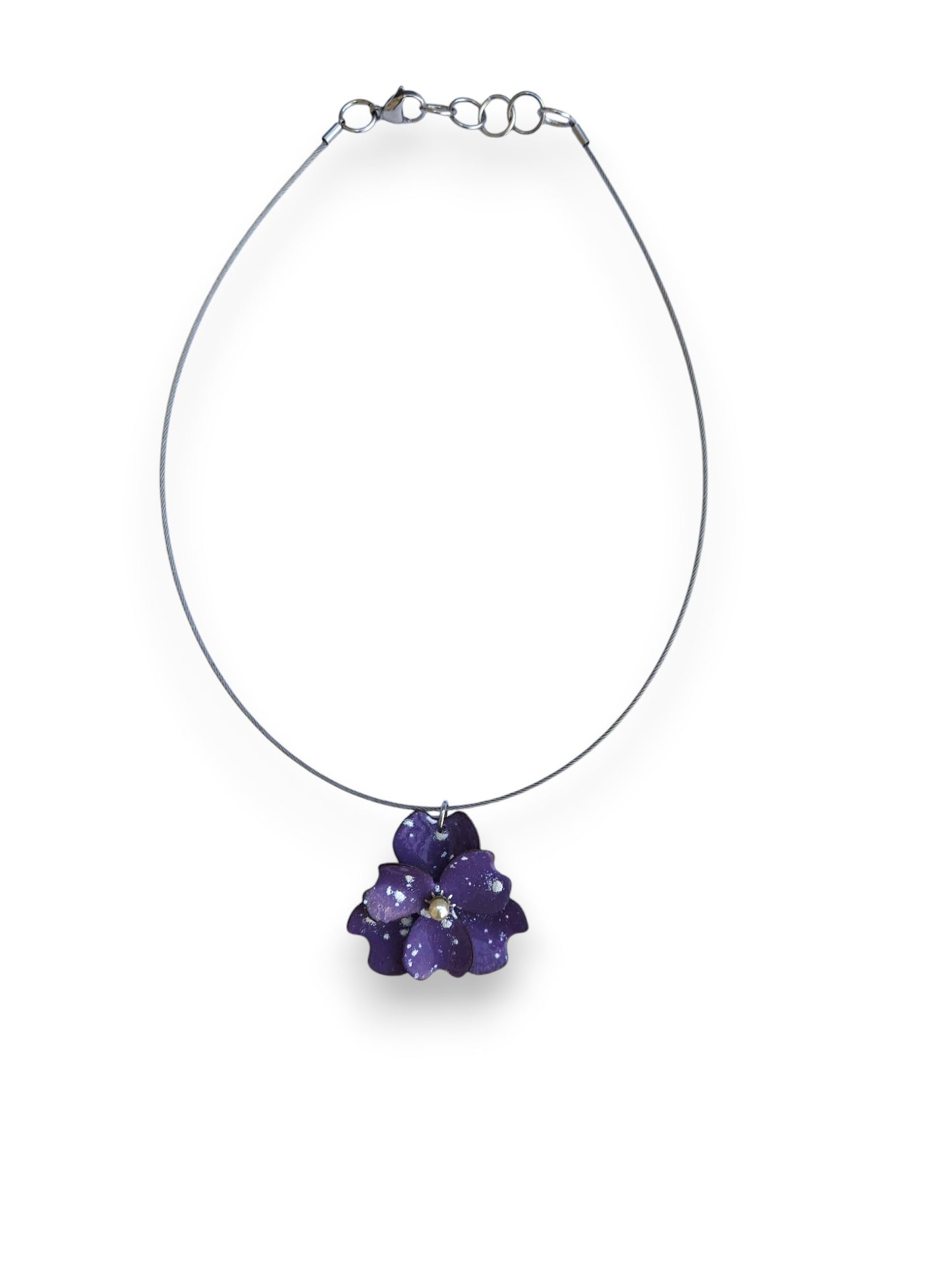 Petite Purple Blossom Necklace