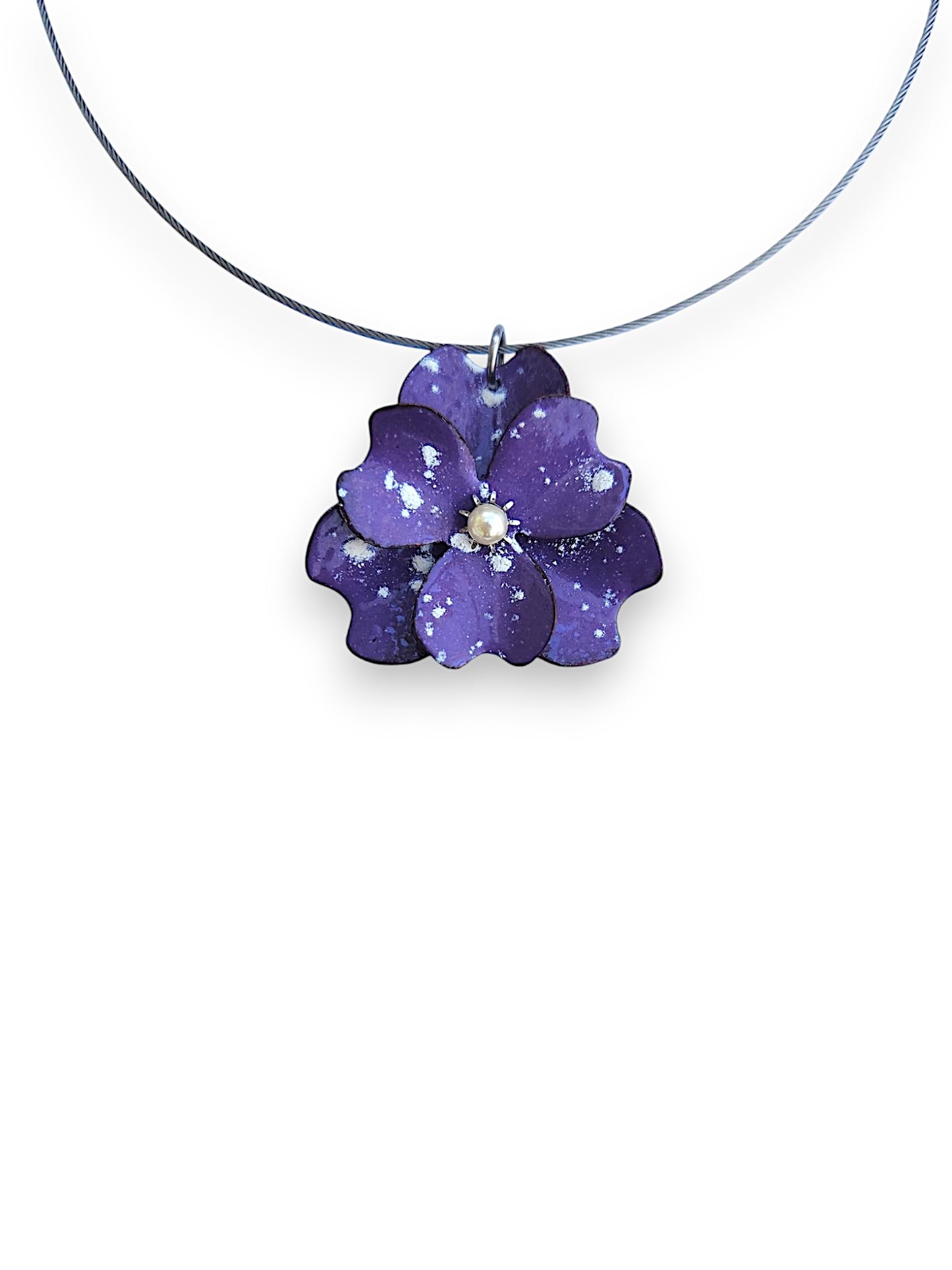 Petite Purple Blossom Necklace